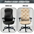 thumbnail image 4 of SCRAWLGOD Capybara Love Brown Beige Comfortable Seat Covers for Office Chairs Easy to Install Dustproof Computer Chair Slipcover Washable Universal Computer Chair Cover, L, 4 of 7
