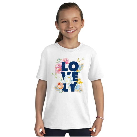 Lovely Roses Floral Cute Romantic Girls Kids T Shirt Tees Teen Brisco Brands L