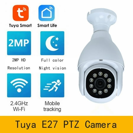 

Christmas Gifts Clearance! Cbcbtwo E27 Bulb Camera 1080P Security Camera System 360 Degree Wireless Home Surveillance Cameras With 2.4G WiFi Full Color Day And Night Smart Motion Detection