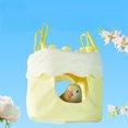 thumbnail image 3 of BeesClover Hanging Summer Bird Bed, Bird Hanging Hammock with Top 4 Hooks, Double Front and Rear Openings, Waterproof Detachable Parakeet House for Budgies Parrot, 3 of 7
