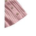 thumbnail image 3 of Cenuakty Baby Girls Casual Princess Dress, Solid Color Square Collar Fly Sleeve One-piece, Pink/ Beige/ Khaki, 3 of 7