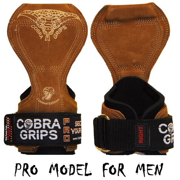 Grip Power Pads Padded Men and Women Leather Brown Weight Lifting Gloves