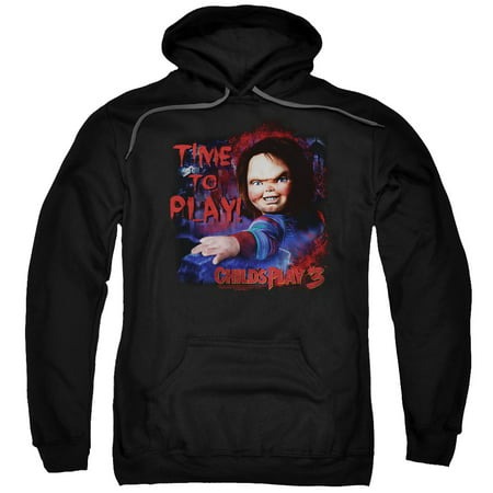 Child's Play 3 Horror Comedy Thriller Movie Time To Play Adult Pull-Over Hoodie