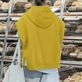 thumbnail image 5 of WEIYLL Women's Fashion Hoodies & Sweatshirts Solid Sleeveless Drawstring Oversized Gold Fall Tops Casual L, 5 of 7