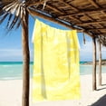 thumbnail image 2 of GZHJMY Yellow Colour Marble Beach Towel Microfiber, 31"x 71" Large Quick Dry Travel Towel Beach Blanket for Women Men Travel Swim Camping Holiday, 2 of 3