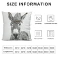 thumbnail image 5 of Orinice Donkey Graphic Decorative Cotton Linen Throw Pillow Cover for Home Couch Living Room Bed Sofa, Square Pillowcase 1PC 22x22in, 5 of 5