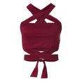 thumbnail image 5 of Sngxgn Tank Top for Women Sleeveless Top V Neck Shirts Spaghetti Strap Camisole Tank Blouse(Red,XL), 5 of 8