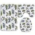 thumbnail image 1 of GOHAO Cars Hand Drawn Watercolored Monster Trucks Enormous Wheels Off Road Lifestyle 3 Piece Bathroom Rugs Set Bath Rug Contour Mat and Toilet Lid Cover, 1 of 2