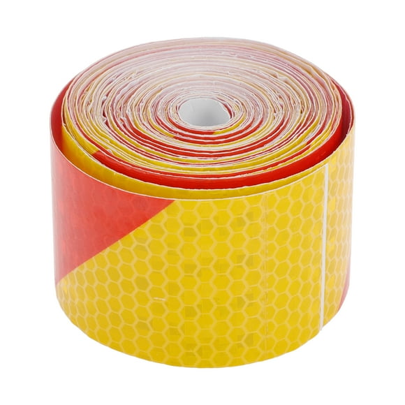 Cinta de pinstripe adhesiva de liberación de aire universal de 32.81ft x 1.97" para automóviles en rojo y amarillo