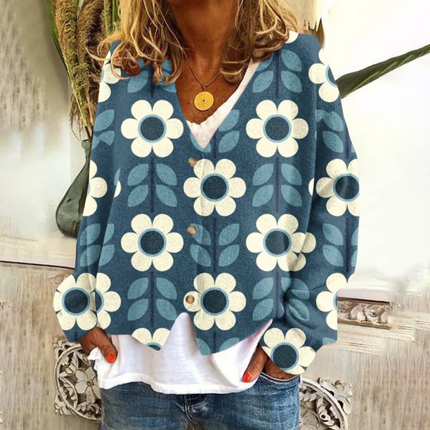 Puntoco Chaqueta Informal Con Botones Y Estampado De Moda Para Mujer