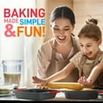 thumbnail image 3 of NutriChef 6-Piece Nonstick Bakeware Set Carbon Steel Baking Tray W/ Heat safe Red Silicone Handles, 3 of 7