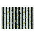thumbnail image 1 of Striped Cutting Board, Black and White Lines Background with Big and Small Stars Pattern Print, Decorative Tempered Glass Cutting and Serving Board, Small Size, Black White and Yellow, by Ambesonne, 1 of 1