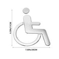 Hareemi Wheelchair Disabled Toilet Sign ABS Restroom Sign for Disabled