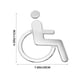 thumbnail image 3 of Señal de baño para personas con discapacidad en silla de ruedas. Señal de baño ABS para personas con discapacidad., 3 of 4