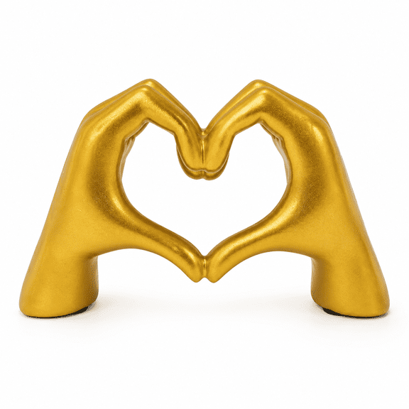 Kabuer Heart Hands Sculpture, Table Decoration for Living Room, Bedroom, Bookshelf, and More