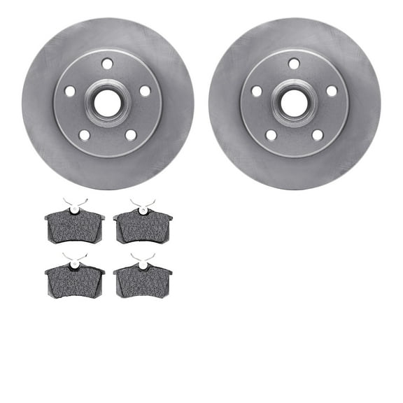 Dynamic Friction Company Rear Brake Rotors with 5000 Advanced Brake Pads 6502-74162