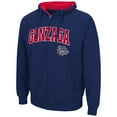 thumbnail image 2 of Men's Colosseum Navy Gonzaga Bulldogs Arch & Logo 3.0 Full-Zip Hoodie, 2 of 3