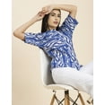 thumbnail image 5 of Moomaya Womens Printed Summer Top, Button Down Cotton Shirt Top, 5 of 8