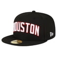 thumbnail image 3 of Men's New Era  Black Houston Rockets Statement Edition Jersey Hook 59Fifty Fitted Hat, 3 of 4
