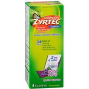 Zyrtec Children's Allergy Liquid Grape 4 oz (Pack of 6)