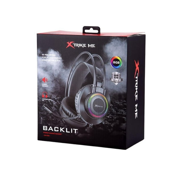 Xtrike Me Stereo Gaming Headset with RGB backlight for Smartphone PC PS4 Xbox One cable 1.8m GH 509 Walmart