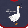 thumbnail image 4 of Inktastic French Goose Says Honque Boys or Girls Baby Bib, 4 of 4