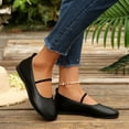 thumbnail image 2 of Mfakffe Womens Mary Jane Flat Shoes Round Toe Strap Slip On Casual Ballet Flats Versatile Lightweight Daily Non Slip Walking Shoes, 2 of 5