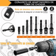 thumbnail image 3 of Kit De Adaptador De Taladro Eléctrico Con Angular 105° 14 pcs, Negro, 3 of 5