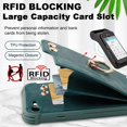 thumbnail image 3 of MKEUDQ-Wallet Case Compatible for iPhone SE 2022/2020,iPhone 7/8 with Card Holder,Shockproof Phone Cover Supports 360°Rotation Ring Stand and RFID Blocking for iPhone SE2/SE3/7/8,Blue Green, 3 of 4