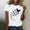 504_White, variant on Womens Tops Women's Butterfly Print Round Neck Short Sleeve T Shirt Top Black
