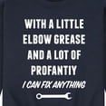 thumbnail image 3 of Instant Message - Elbow Grease And Profanity - Men's Crew Neck Fleece Pullover, 3 of 6