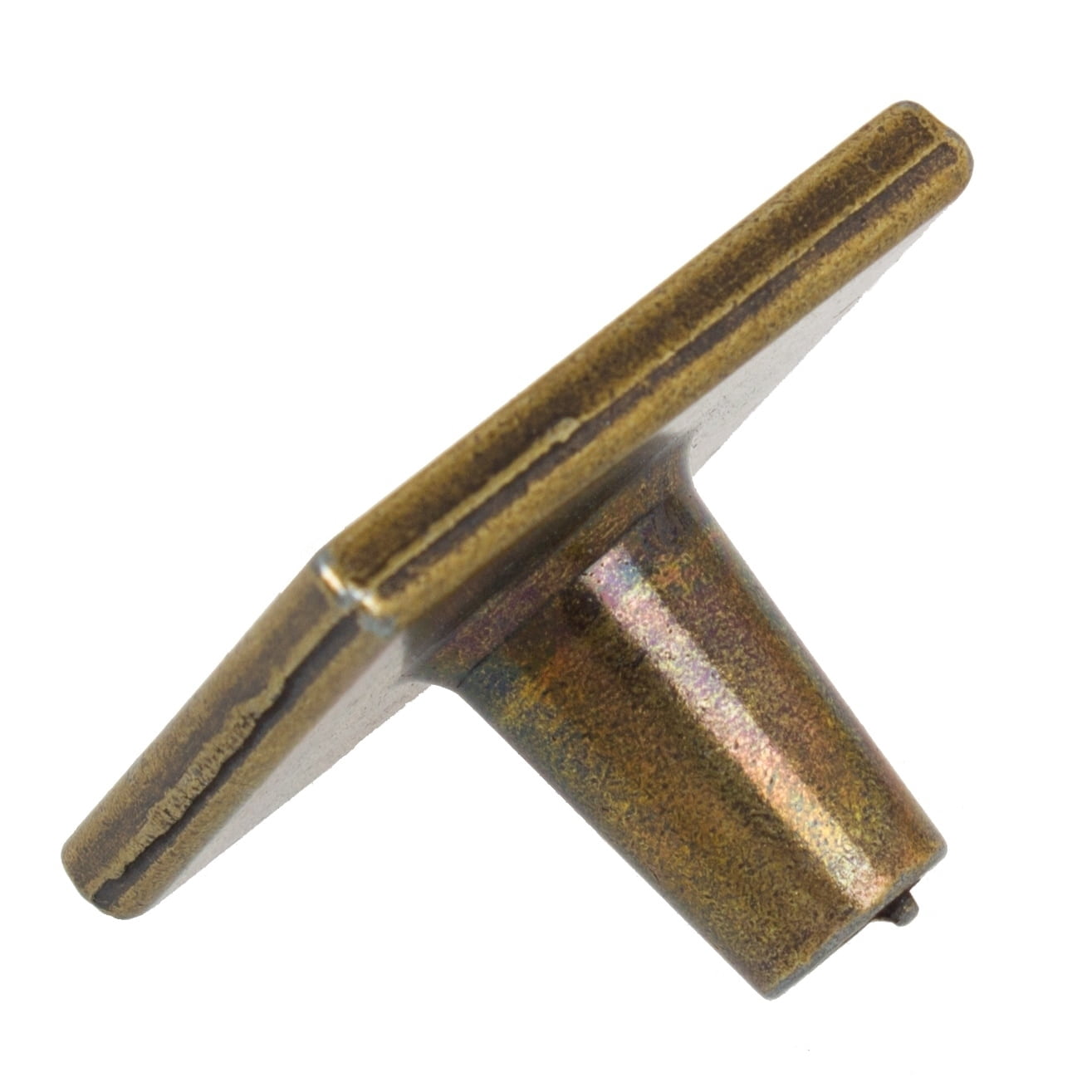 GlideRite 1-1/4 in. Square Deco Cabinet Knob, Antique Brass, Pack of 5