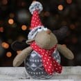thumbnail image 3 of 8" Gerry the Reindeer Brown and Red Table Top Christmas Reindeer Decoration, 3 of 3