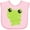AD-Pink, variant on Inktastic Cute Frog, Little Frog, Baby Frog, Green Frog Boys or Girls Baby Bib