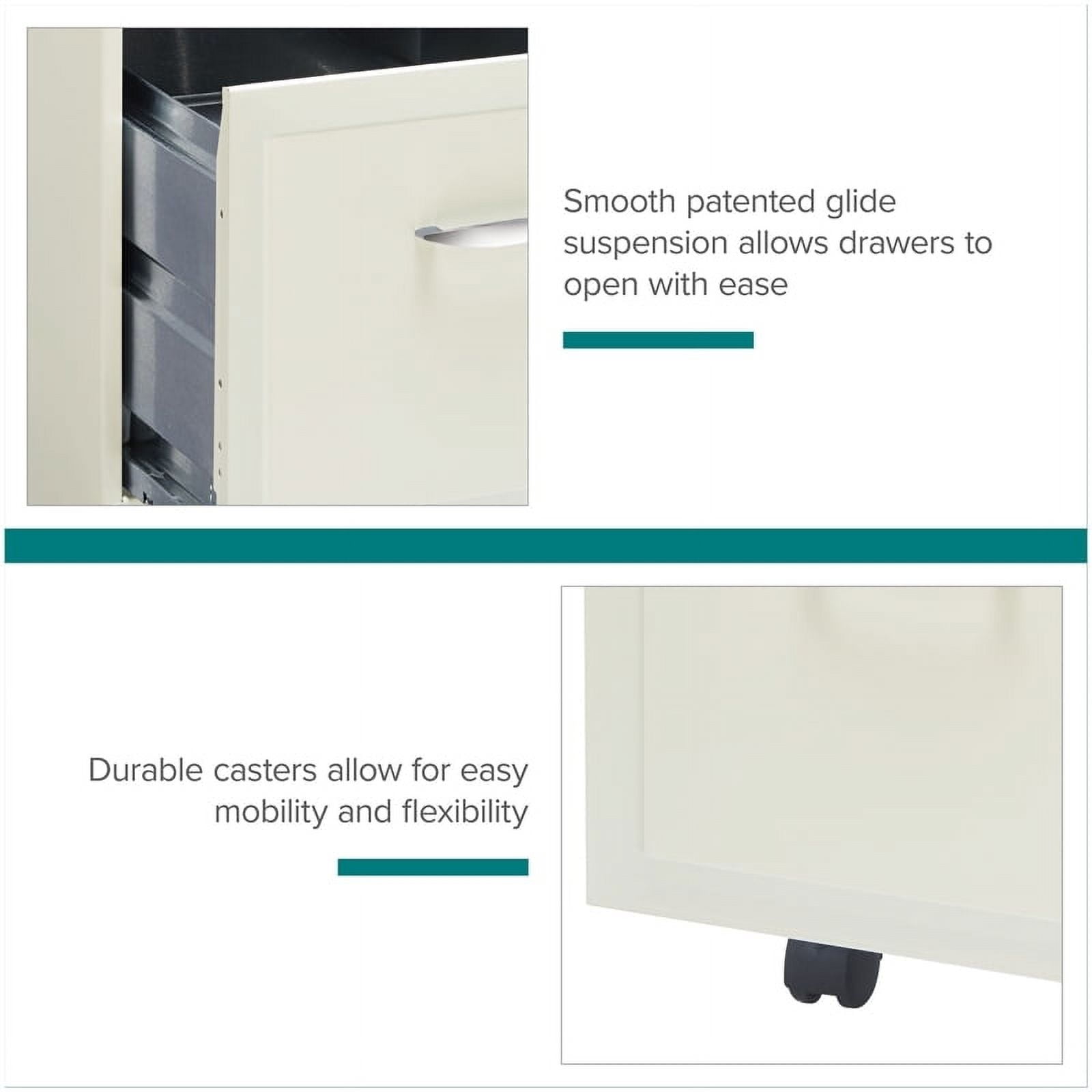 Scranton & co 2 drawer steel mobile file cabinet in pure white deals