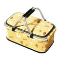 thumbnail image 1 of Cesta de picnic, bolsa de comestibles, organizador, cesta de almacenamiento portátil reutilizable, plegable para regalo de inauguración de la casa,, 1 of 8