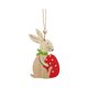 thumbnail image 1 of Colgante festivo de Pascua con forma de corazón y conejo de madera, 1 of 5