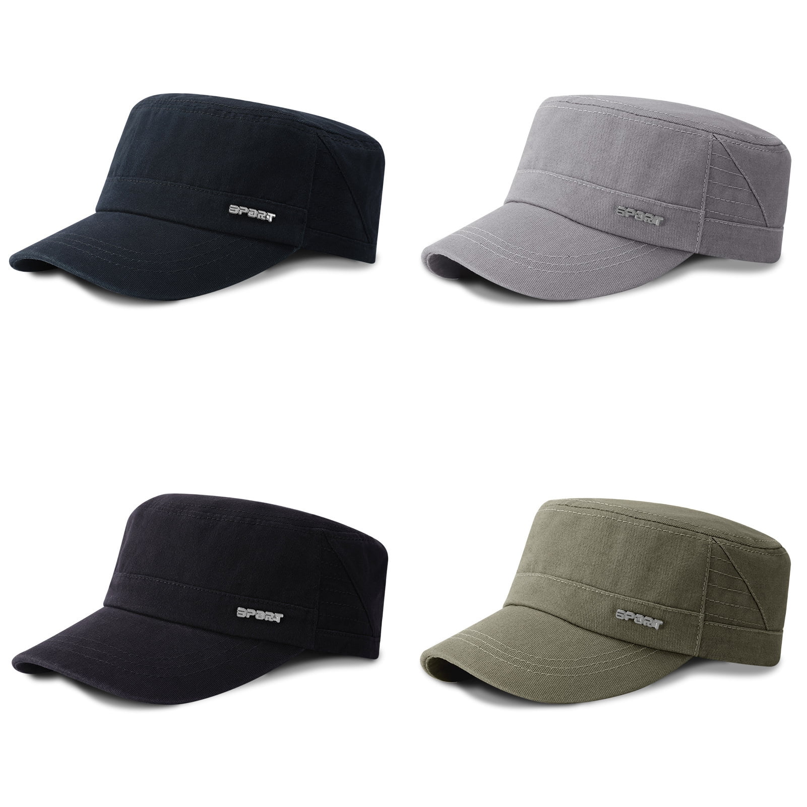 QICHEN Military Army Cap Uomo Camouflage Style Flat Top Cap Army