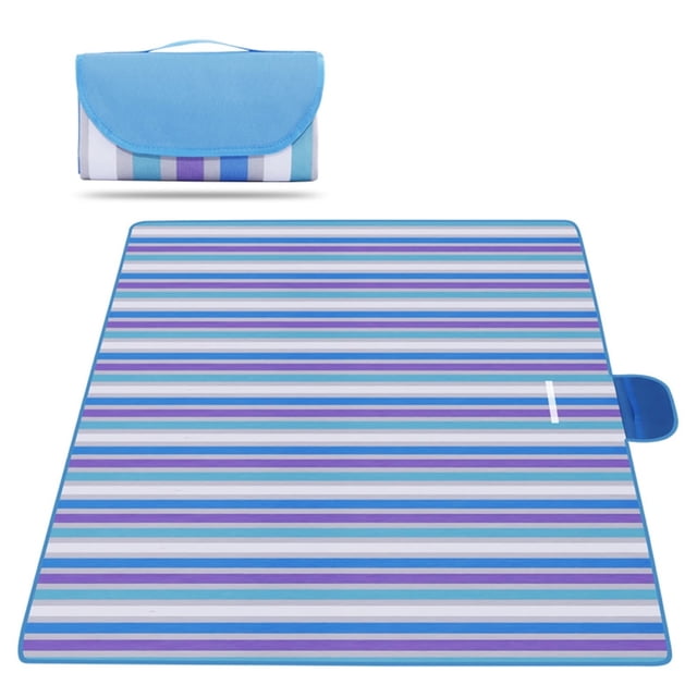 Portable Beach Blanket Sandproof 2m x 2 m Large Mat Quick Drying Lightweight Oxford Cloth
