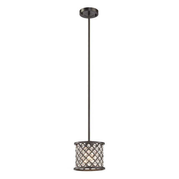 Elk Home 7-Inch Wide Genevieve Pendant, Modern, Oil Rubbed Bronze