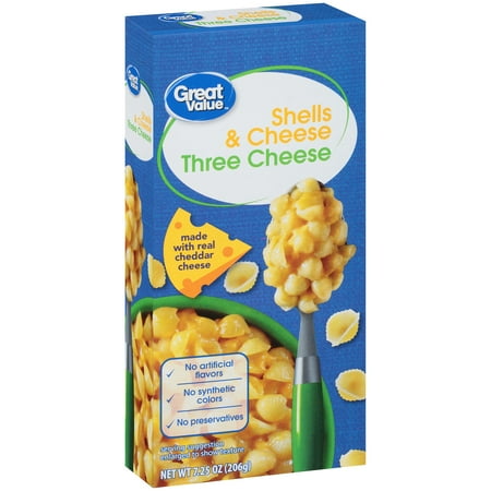 Valve Shell - (6 Pack) Great Value Three Cheese Shells & Cheese, 7.25 oz