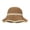 Khaki, variant on FUZHIQ Straw Bucket Hat for Women Color Block Striped Breathable Woven Foldable Summer Sun Cap for Beach Daily Outdoor,One Size