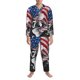 thumbnail image 3 of Balery Largemouth Bass Fish in USA Pijama para Hombre de Dos Piezas con Manga Larga, Conjunto de Dormir y Descanso Suave con Bolsillos-Small, 3 of 7