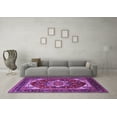 thumbnail image 3 of Ahgly Company Indoor Round Oriental Purple Industrial Area Rugs, 3' Round, 3 of 4