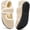 Beige, variant on Women's Fuzzy Slippers Non-Slip Plush Fleece Indoor House Shoes for Winter Warmth