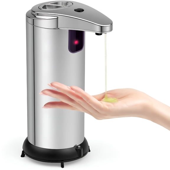 ACDANC Automatic Soap Dispenser,Touchless Auto Soap Dispenser Electric Infrared Motion Stainless Steel Adjustable Hands Free Sensor Soap Dispenser with Waterproof Base for Bathroom Kitchen Hotel