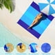 thumbnail image 4 of BYDOLL Manta de playa de 78 x 81 pulgadas, 4 a 7 adultos, de gran tamaño, ligera, impermeable, a prueba de arena, gran estera de picnic para viajes, camping, senderismo, picnic (78 x 81 pulgadas, azul, 4 of 5