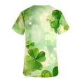 thumbnail image 4 of lcziwo St. Patrick's Day Women Scrub Tops Shamrocks Printed V Neck Short Sleeve Nursing Uniform Scrubs Shirts with Pockets Green M 50% Percent off Sales Today, 4 of 6
