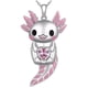 thumbnail image 2 of Collar y Dije de Animales AxolotlNeck09 1Pza Ajolote/Corazón Plata/Rosa Metal Cadena y Dije., 2 of 5