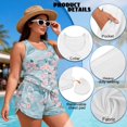 thumbnail image 6 of Xoenoiee Blue Cherry Blossom Print 2 Piece Tankini Swimsuits for Women Tummy Control Bathing Suits Swim Tank Top with Bra Boy Shorts Teen Swimwear 2026, 3XL, 6 of 7